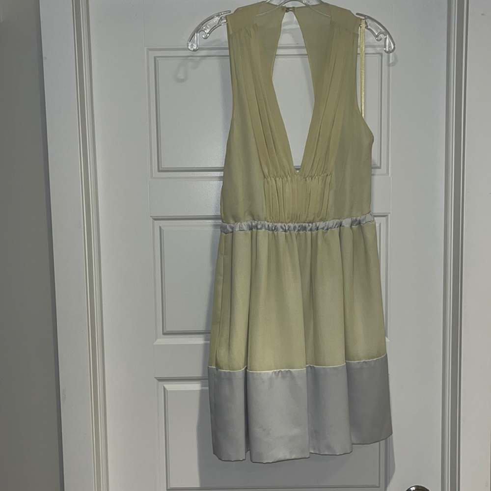 BCBGeneration dress, lime green and silver, size 6